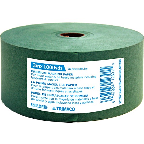 Trimaco Green Masking Paper 3"x 1000' 