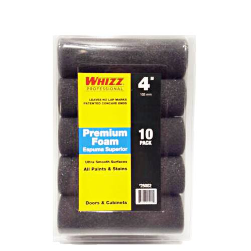 Whizz Premium Black Foam Roller Cover 4"  10/Pack 