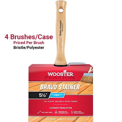Wooster Bravo Stainer  Bristle/Polyester Stain Brush,  5-1/2 Inch 