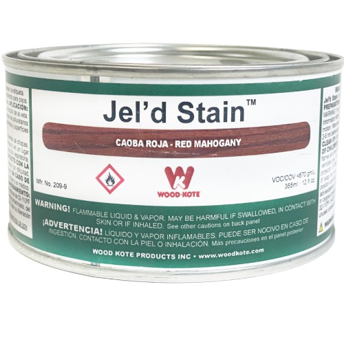 Wood-Kote 2099 Jel'D Wood Stain Red Mahogany 12oz   